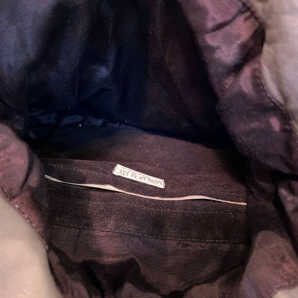 Morgan Le Fay Vintage Grey Leather and Suede Studded Bag - Picture 7 of 11